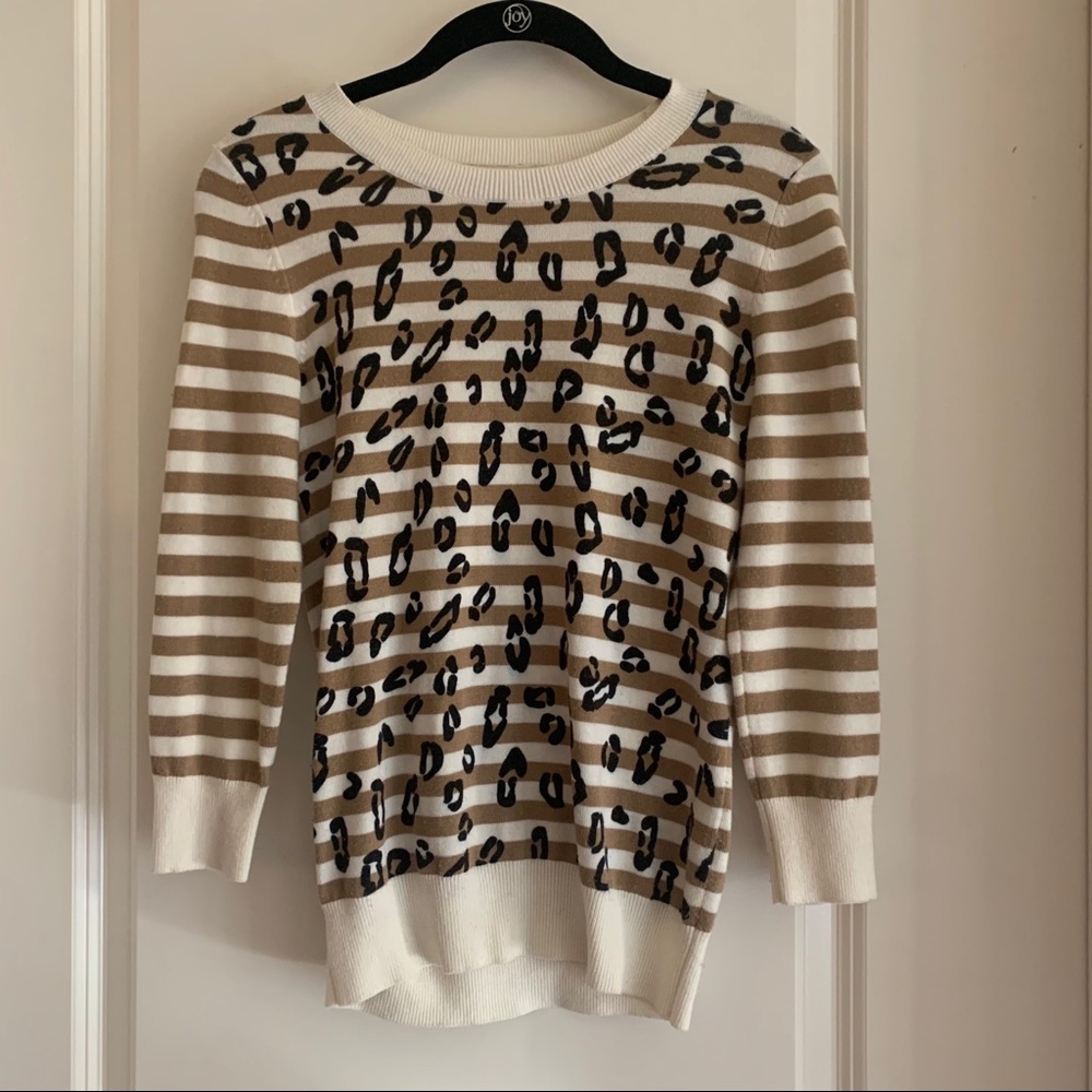 Banana republic cheetah striped Sweater XS